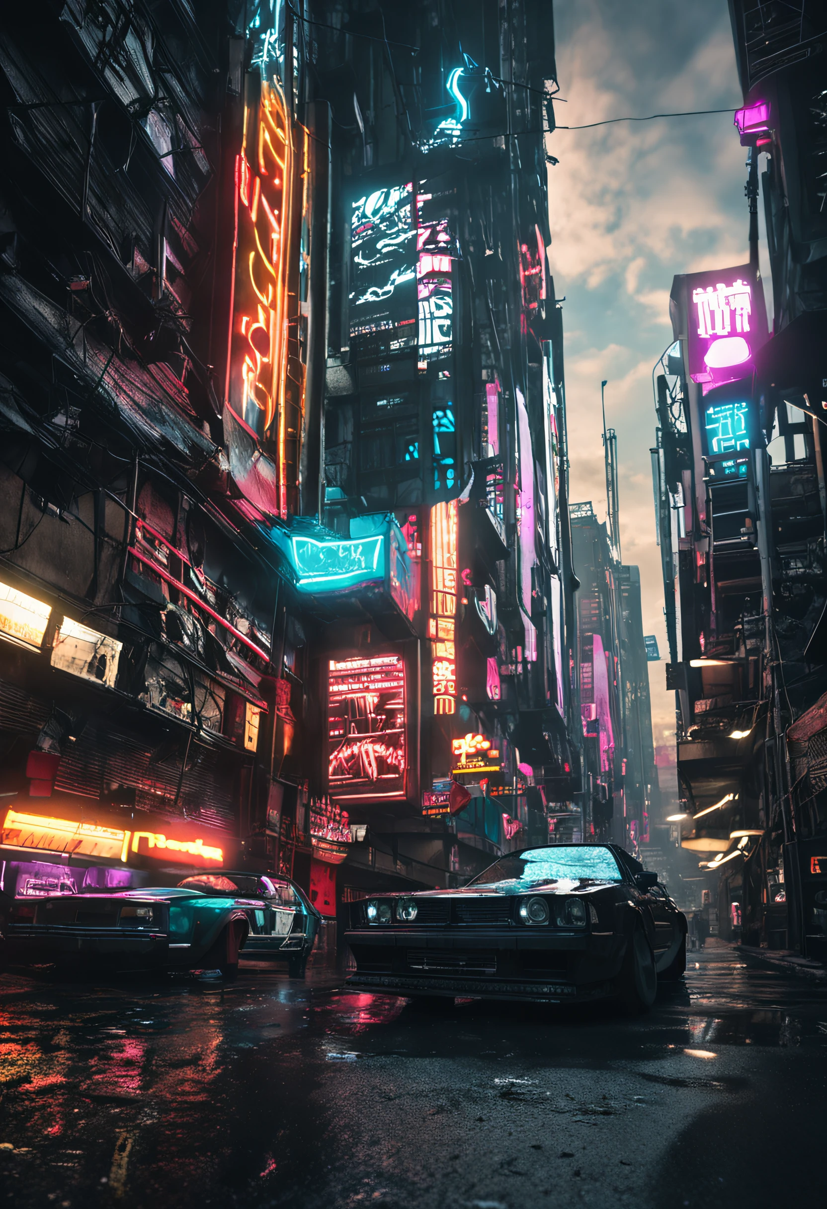cyber punk perssonage,urban buildings,with black background,tmasterpiece,True restore,Enhance details,Fujifilm XT3 A masterpiece of realistic painting,best qualtiy,8k uhd,digital SLR camera