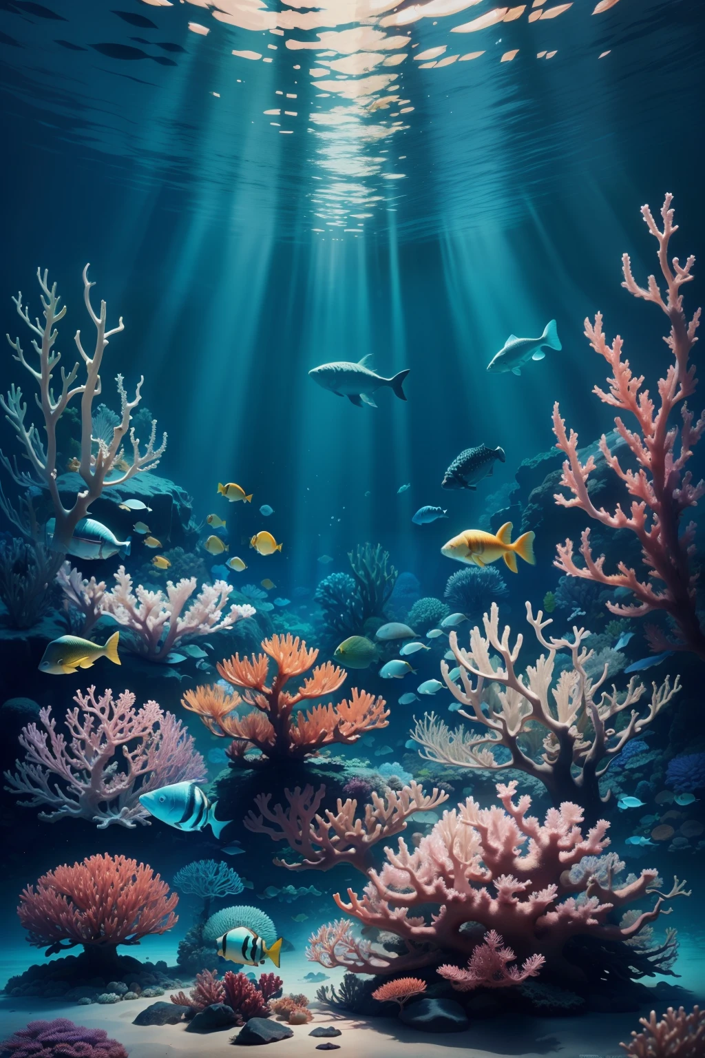 Underwater world，The corals，The fish，seaweed，