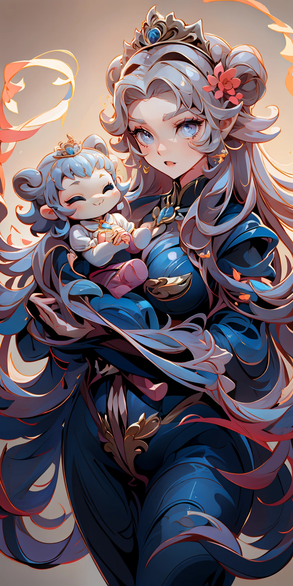 perfect bodies,Sexy clothing,The princess holds flowers,Tall big-faced doll,Kawai doll model,gentlesoftlighting,atmosphere lights,