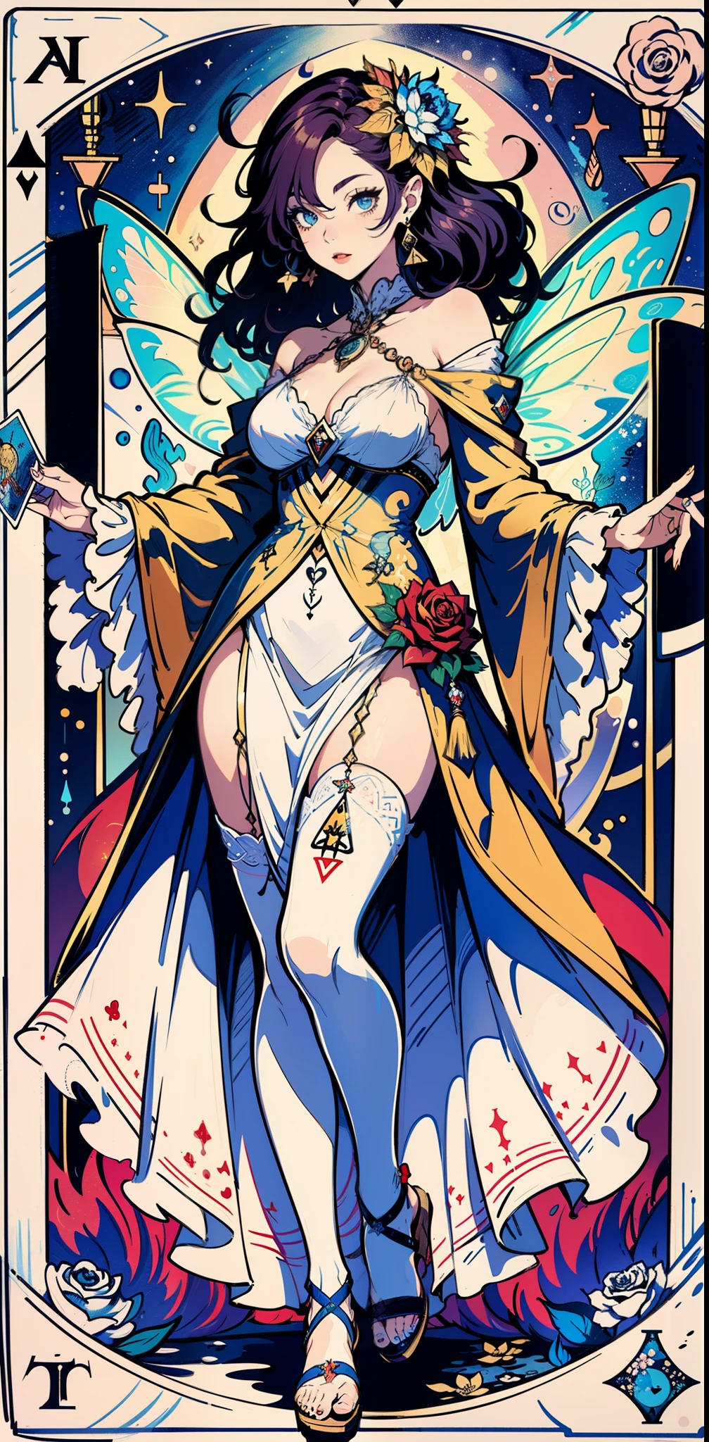 illustration, ink color, watercolor, yanxi,
RIM LIGHT, AUTUMN LIGHT, GRADIENT COLOR HAIR, bissett, split color hair, ornamental, intricate details, super long hair, filigree, beautiful eyes, eyes focus, beautiful face, laser weapon, nsfw, nipples, clean vagina, nude, over knee gothpunk boots, pelvic curtain, flowers, sword, illustration, super long legs,mechasuit, mechanical arms, cyborg, helmet,over knee boots, ink watercolor,1girl, solo, high heels, , see through, ornamental, long hair, tiffany blue, nikon yellow, UPS brown, white background, lips, eyelashes, FILIGREE, ROSE, makeup, lipstick, eyeshadow, 2d, lineart, <lora:SplitColorHairV1:1> <lora:bissett-02:0.95> <lora:Yanxi_v1:0.6>