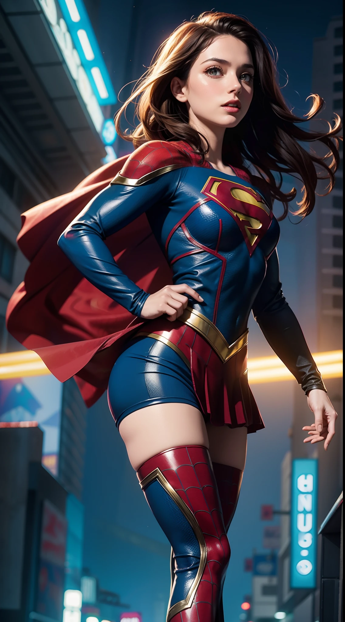 I want you to tell me what the daughter of where Woman and Superman would look like in anime 