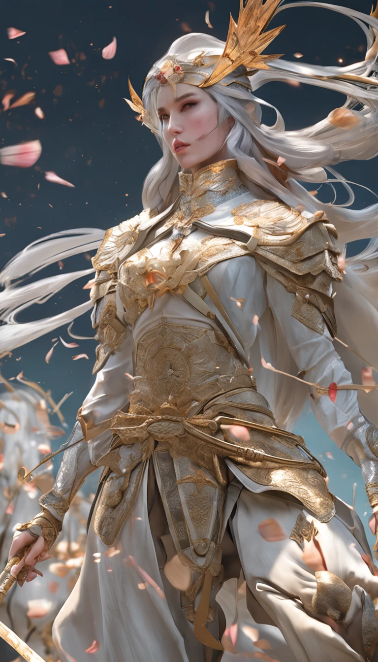 in a panoramic view，Horizontal composition 16:9,magic realism， anime big breast，Masterpiece, hyper HD, Super detail, High details, Best quality, A high resolution, A high resolution, Award-Awarded, Award-Awarded, Anatomically correct, 8K，），（Portrait of a noble knight，Dignified），（A man on horseback，Long knife in hand, poster art inspired by Kanō Hōgai, trending on pixabay, Renaissance, Solomon Kane, As Solomon Kane, the third horseman, samurai movie poster, Wuxia, horse warrior, Tim BradStreet, vampire hunter d, Horseman of Apocalypse, genghis khan, Chinese samurai）