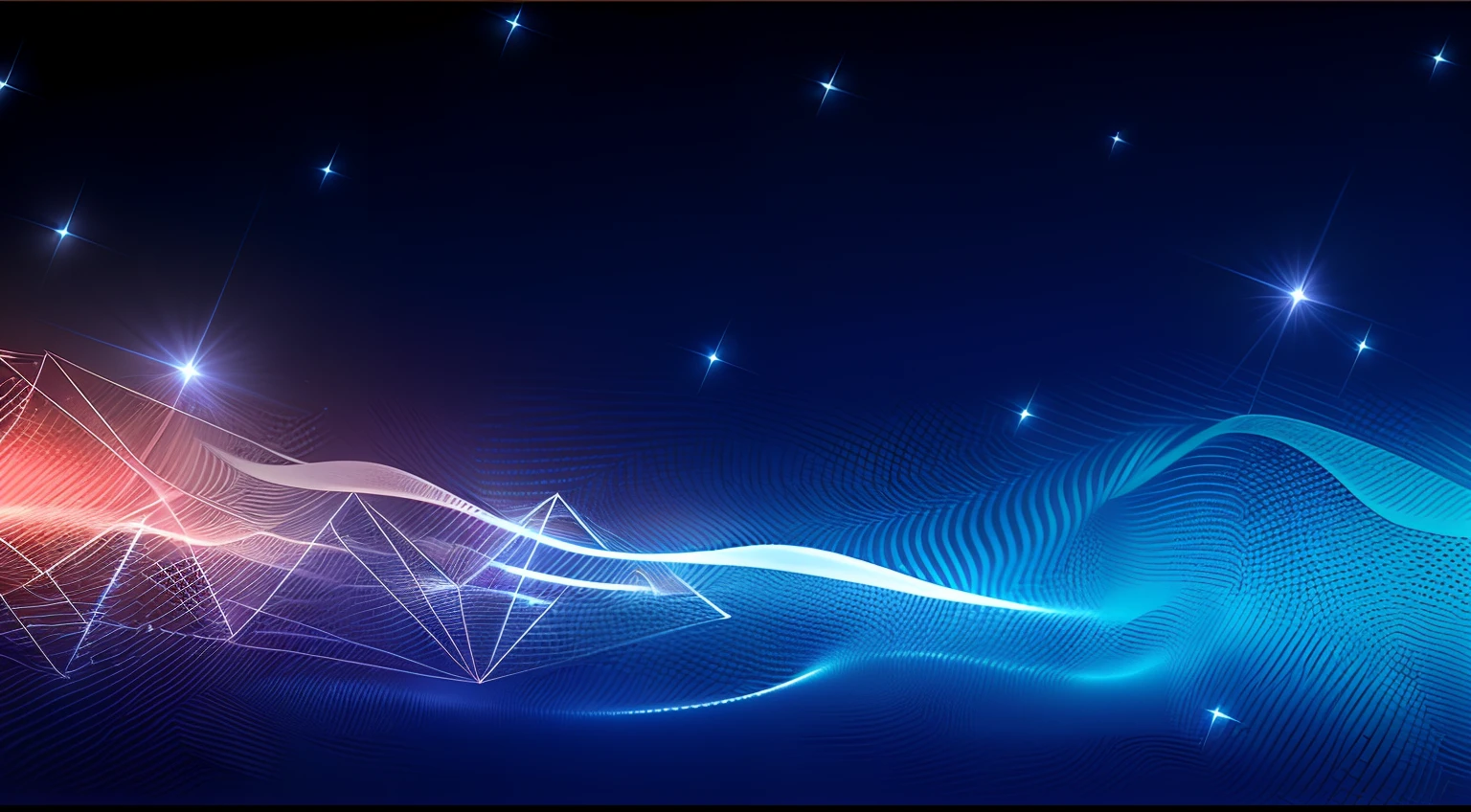 Abstract background with glowing lines and stars, particle waves, digital banner, vivid background, flashy modern background, background artwork, digital background, Cyber background, waves and particles, glow wave, High definition background, Vibrant background, fundo futurista, Detailed background, glowing lines, glowing tiny blue lines, amazing blue background theme, Color light waves, Magnificent background, Glowing background