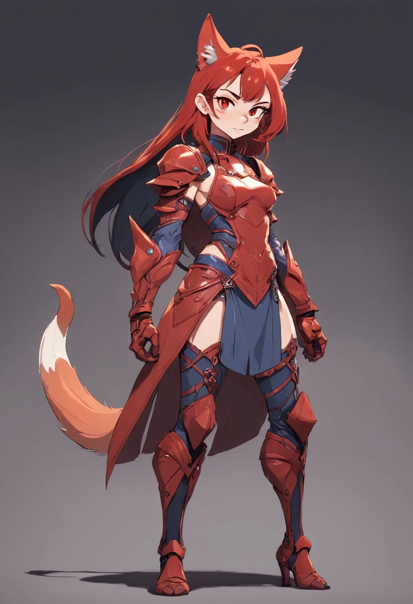 Game character standing drawing design,Disney animation,style of disney animation,Orc female,Cat-eared lady,Leather armor,Fur shoulders,Slim figure,The barefoot,Holding a red dagger,Different layers overlay,Different angles,(Back all over the body:1.4),solid color backdrop,clean backdrop,depth of fields,high light,Real light,Ray traching,OC renderer,UE5 renderer,Hyper-realistic,best qualtiy,8K,Works of masters,super-fine,Detailed pubic hair,Correct anatomy,