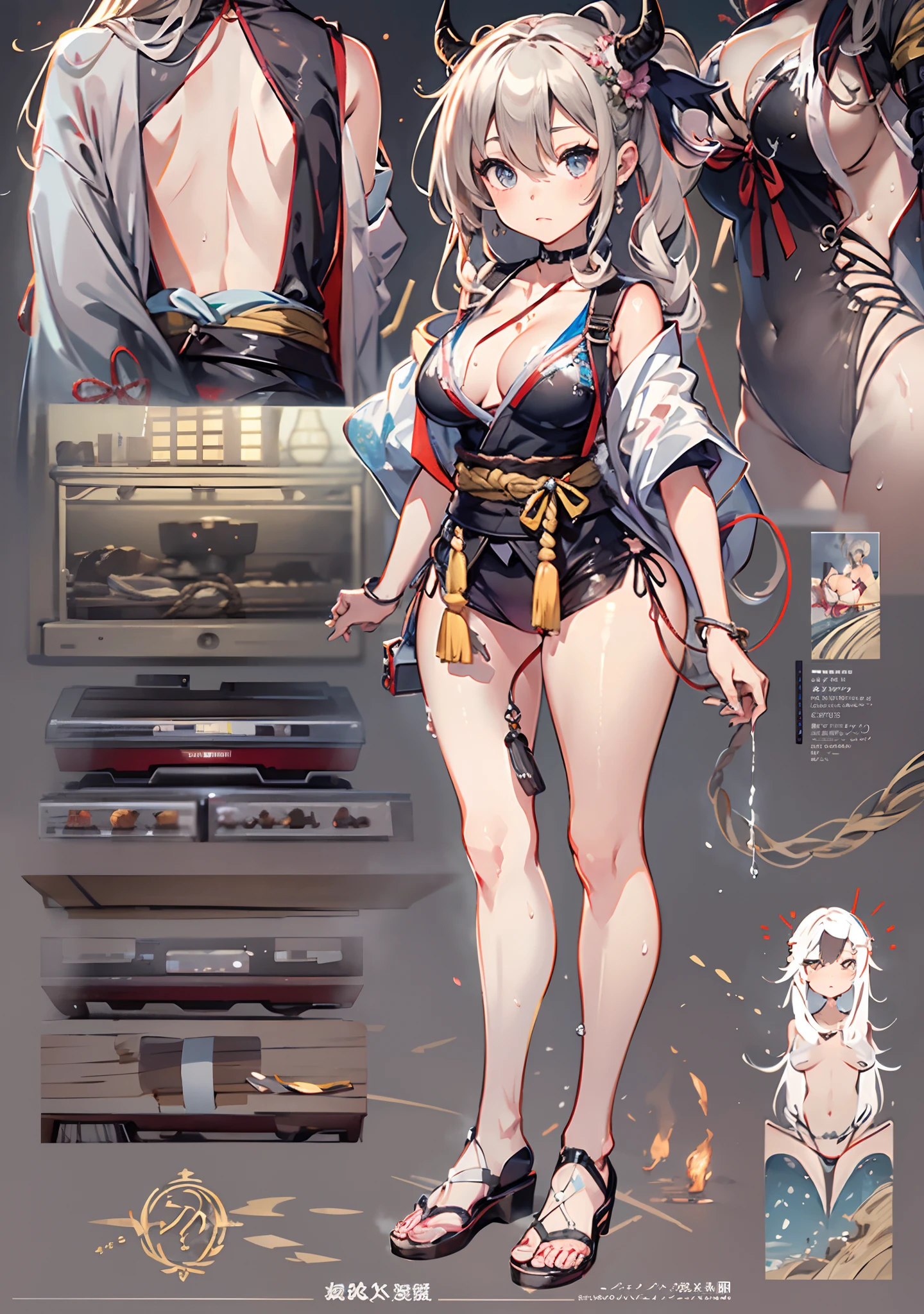 1 girlirl, FF VII tifa, Rope bikini armor,, Sexy party kimono, short-length kimono, Tokyo Festival, Notuna lantern light, alta fantasia,, agitated, highly detailed, 8k, A high resolution, 独奏, thick thight, putting makeup on, Big shiny breasts, mitts,barechested, Leakage of the girl's reproductive organs,looking at viewert, realisticlying, 4D movies, rendering by octane, innovative, Raised sexy, Curvy but slender, mystical aura, Steaming mist around, Illuminati style,Use advanced machine learning to create the perfect Tifavi succubus alone,Exposed camel fingers,Sub-magazine photography style,pixiv trending,Civita Trend,Perfectcomposition,SFW,Professional Quality,unreal-engine,Completely wet with a viscous white liquid,moisty,soaking