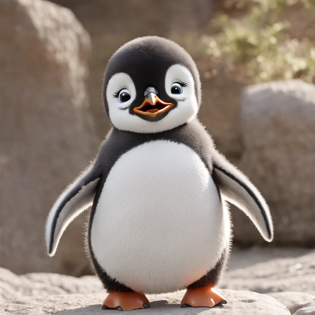 "Generate cute penguin images in super high quality anime style。Subject to the following conditions:、Can you please create an anime-style image of a beautiful penguin? Make sure that only one cute cartoon-style penguin appears in each image。Do not contain other penguins or animals。Make sure there is only one anime-style cute penguin in the scene。 Don't let penguins have more limbs than they need、Please draw with a natural posture while incorporating anime-style features。While maintaining cuteness、Avoid excessive display of limbs。 Be careful to draw a natural anime-style environment in the background.。Imagine a scene with a cute anime-style penguin with a happy expression.。 Draw carefully so that the tail does not come out on the penguin's ass。Adjust it to keep a natural look。 So that the penguin's neck is of the right length,、Please adjust the balance while maintaining the characteristics of anime。 Draw a penguin body shape in an anime style chubby。Cute rounded body and、Beautifully reproduce the fluffy feeling of obesity。 Make sure the cheeks are not emphasized.、Draw a cute penguin in anime style with a neat impression。 Please try to make sure that the anime-style image that is generated is a beautiful one with only one penguin.。Unpleasant facial expressions and situations、Elements of violence and anxiety、Discriminatory or insulting elements、Please do not include any sensitive topics or prejudices.。 Comply with these instructions、Maximize the charm of cute anime-style penguins、We are waiting for you wonderful images with a neat impression。"