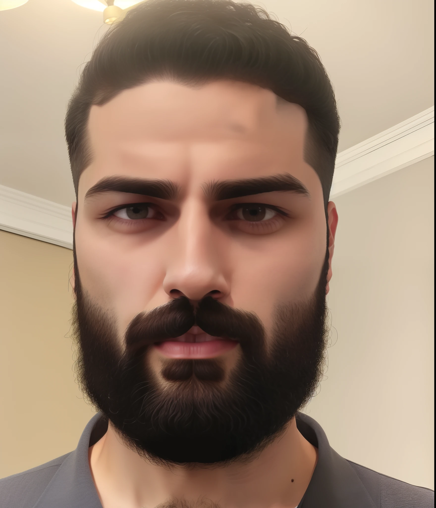 arafed man with a beard and a tie in a room, small beard, short beard, neat beard, without beard, full beard, trimmed beard, short facial hair, with a small beard, without beard and mustache, thin beard, aykut aydogdu, waxed beard, frontal picture, neckbeard, face with beard, thick beard, shaved beard