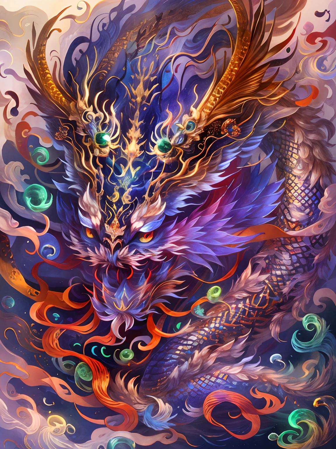 «» Embark on a journey of mythology,There is an artistic image of a charming dragon-shaped tattoo,Exudes strength and charm. The tattoo design features a gorgeous dragon elegantly wrapped around the owner's arm or back, Showcasing its majestic shapes and intricate details. Dragon scales are carefully depicted, Create depth and texture,It gives the illusion of a creature. The creature's eyes flashed with intense gaze, Reflecting its ancient wisdom and fiery spirit. Its wings spread, Evoke a sense of freedom and power, Get ready to fly to the realm of fantasy. The body of the dragon is decorated with ornate motifs and patterns, Take inspiration from ancient folklore and cultural symbols. The color palette is a harmonious blend of vibrant tones, With an emerald green shade, royal blue, and fiery red, Add charm to the design. The background complements the presence of dragons, Featuring wisps of swirling smoke and ethereal clouds, Hinting at the mysterious origin of dragons. The tattoo blends seamlessly with the skin, It looks as if it is part of the essence of the wearer. The camera shooting type is close-up, Capture the amazing details of the tattoo. Camera lens: Bokeh brings a dreamy and captivating effect. Resolution: 4K preserves the intricate artistry of the dragon-shaped tattoo.»»