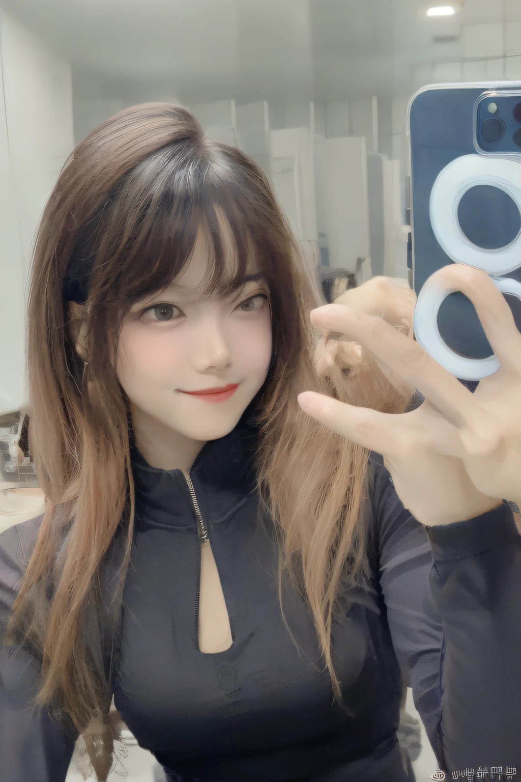 The sexy beauty with a mole at the corner of her mouth is wearing a swimsuit playing volleyball on the beach, her butt is slightly upturned, and her face is smiling