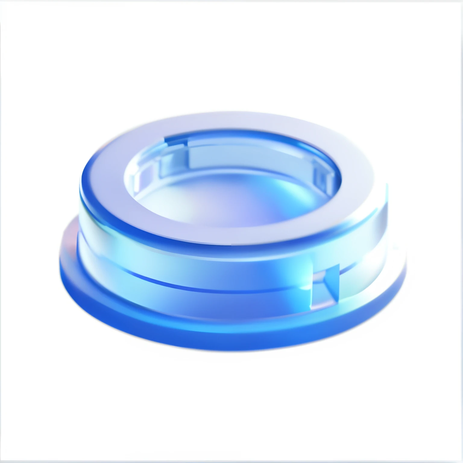 3D base, Blue gradient, Matte glass, Transparent technology, Ultra-minimalist appearance, Bright colors, Studio lights, Blue and white background, industrial design, rich details, Ultra HD, drools, Pinterest, Ray tracing, iso-distance view, blender, C4D, OC renderer, High quality, 16k