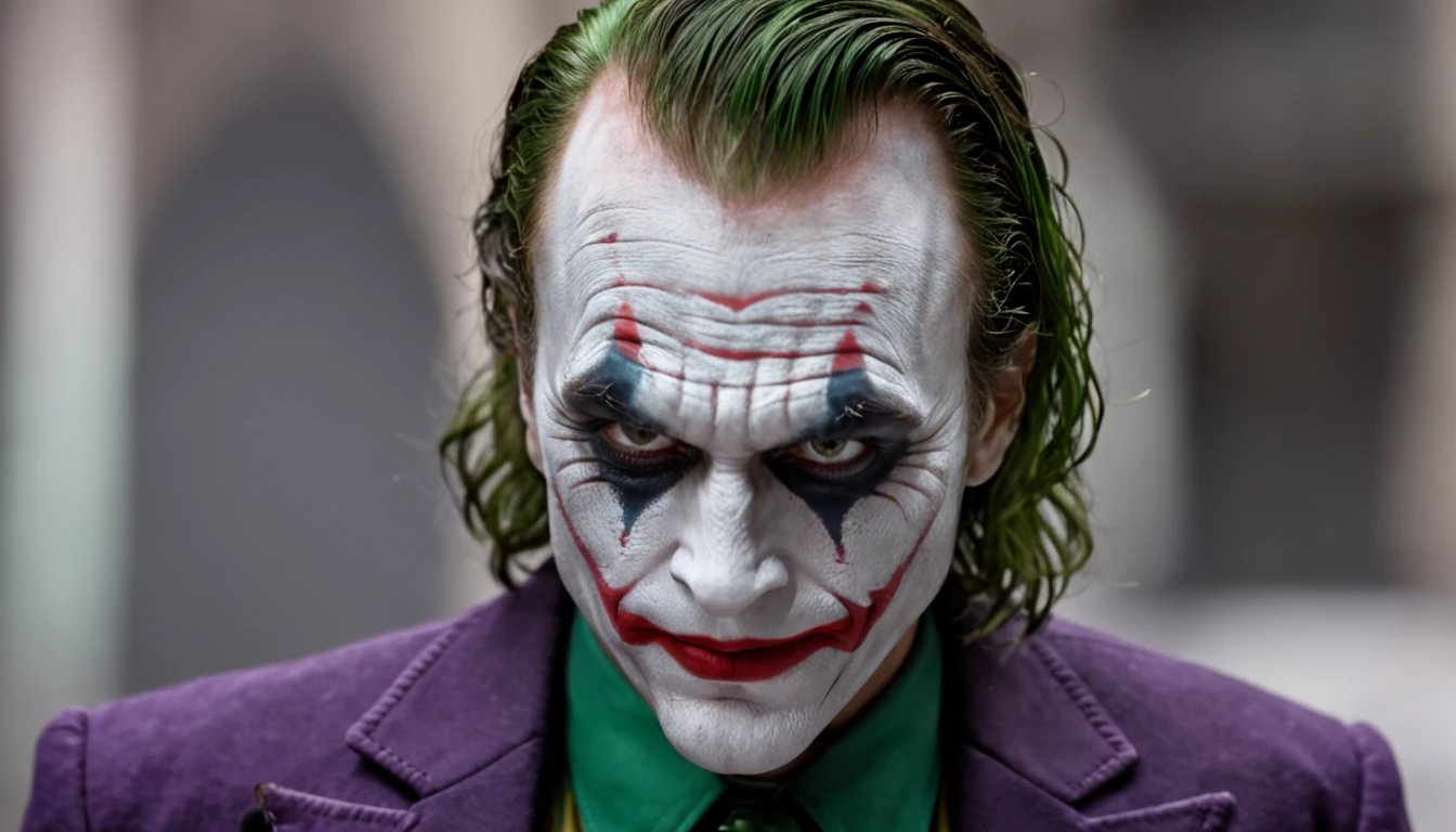 Photo of the Joker smiling on the road 