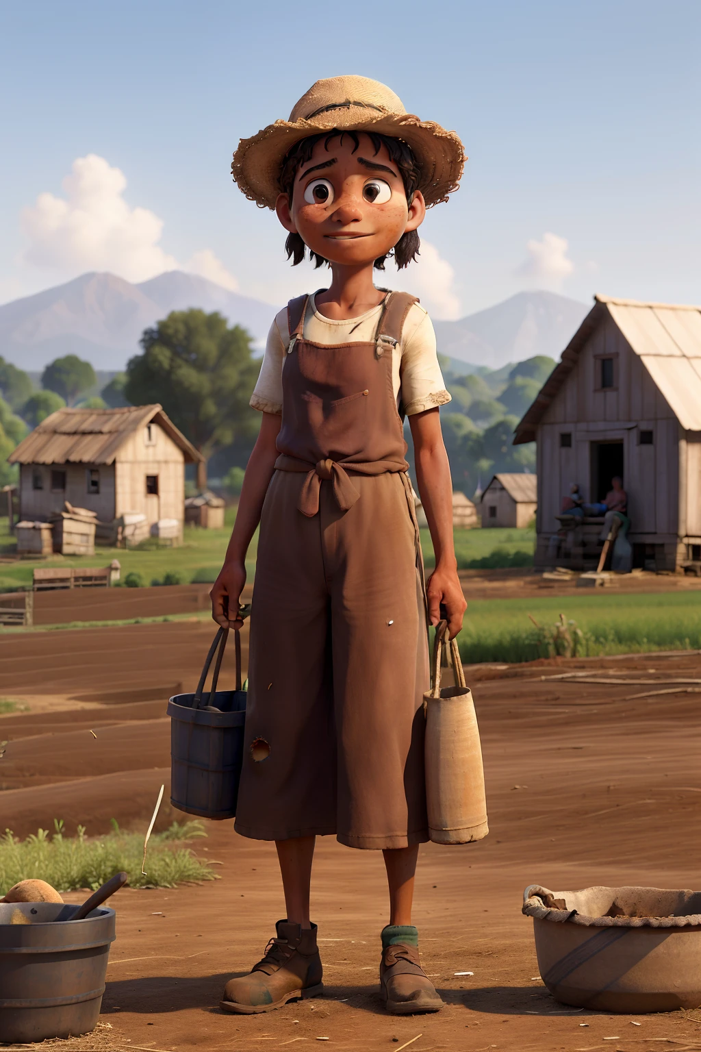 masterpiece, best quality ,Dirty, Peasant, Poor, Rural, Village, Farm, Poverty, Labor, Hardship, Work, Agriculture, Field, Crops, Mud, Dust, Simple, Humble, Simple Living, Traditional, Countryside, Manual Labor, Struggle, Tired, Ragged, Poverty-Stricken, Downtrodden, Impoverished, Lowly, Unkempt, Unfortunate, Simple Clothing, Simple Dwelling, Laborer, Simple Life, Harsh Conditions, Rural Life, Economic Hardship, Scarcity, Survival, Social Inequality.