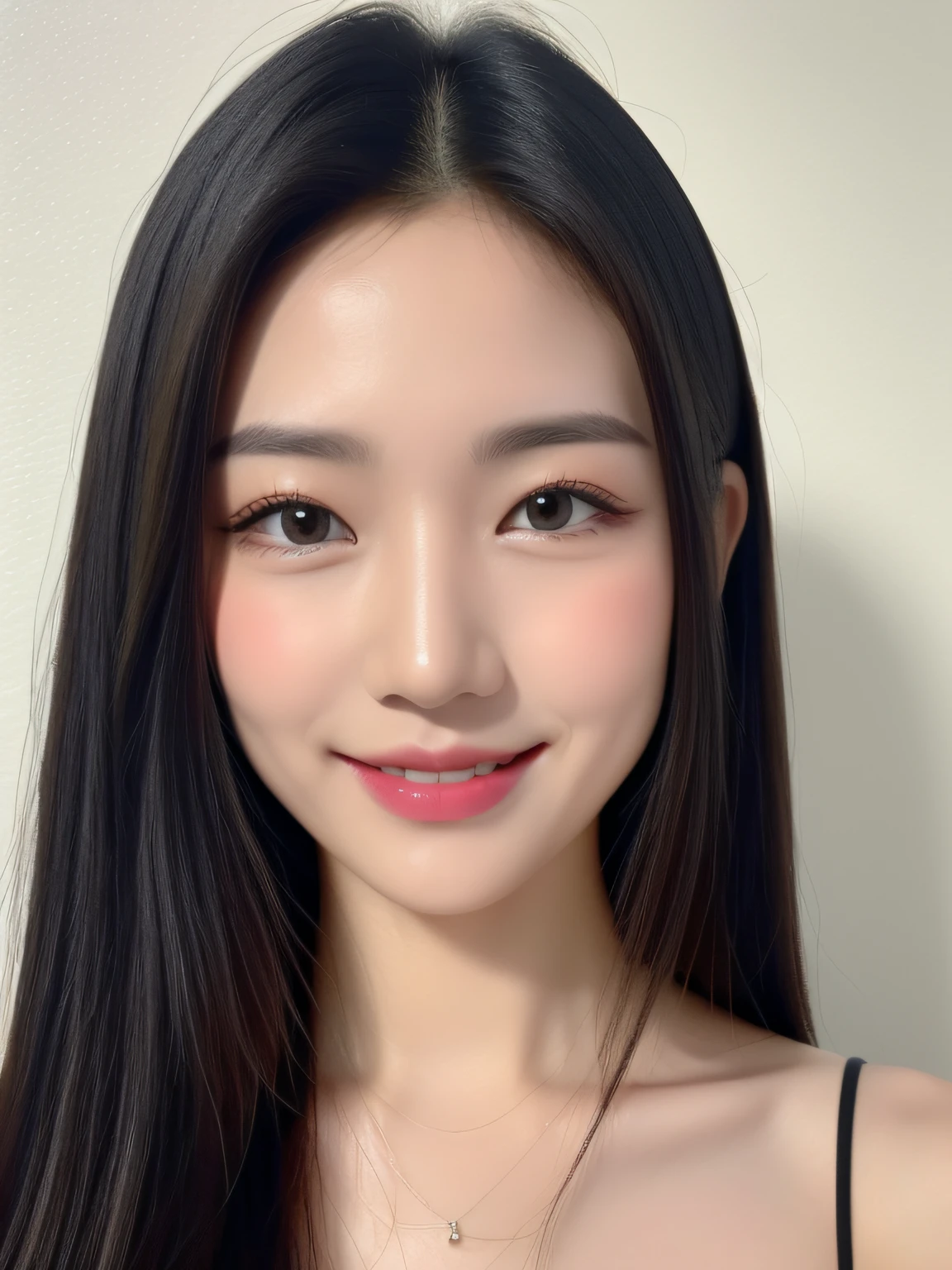 Masterpiece, best picture quality, high quality, beautiful woman, Japanese, popular Korean makeup, detailed, swollen eyes, detailed eyes, detailed skin, beautiful skin, ultra high resolution, (reality: 1.4),very beautiful, slightly younger face, beautiful skin, (ultra realistic), (illustration), (high resolution), (8K), (very detailed) (best illustration), (beautifully detailed eyes), (super detailed), (wallpaper), (detailed face), looking at viewer, fine details, detailed face, pureerosfaceace_v1, smiling,