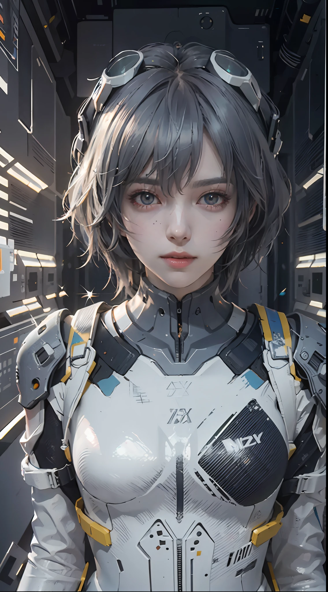 ((Best quality)), ((masterpiece)), (detailed:1.4), 3D, Ayanami Rei，HDR (High Dynamic Range),Ray Tracing,NVIDIA RTX,Super-Resolution,Unreal 5,Subsurface scattering,PBR Texturing,Post-processing,Anisotropic Filtering,Depth-of-field,Maximum clarity and sharpness,Multi-layered textures,Albedo and Specular maps,Surface shading,Accurate simulation of light-material interaction,Perfect proportions,Octane Render,Two-tone lighting,Wide aperture,Low ISO,White balance,Rule of thirds,8K RAW,