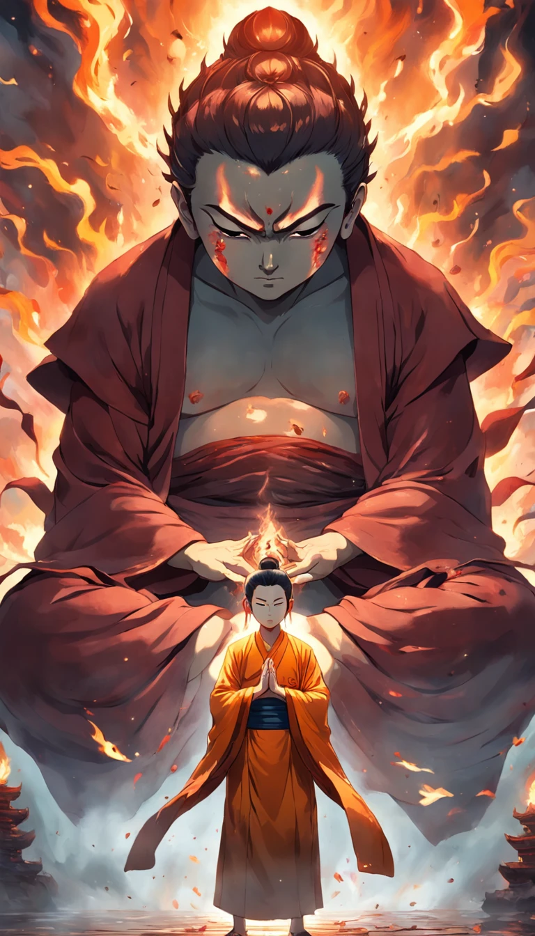 tmasterpiece,best qualtiy,cinematic Film still from,Chinese horror,hell,Struggling hands,Buddha,Oh, God,The wrath of the Buddha,Shakyamuni,Buddha Fire Lotus,A Buddha