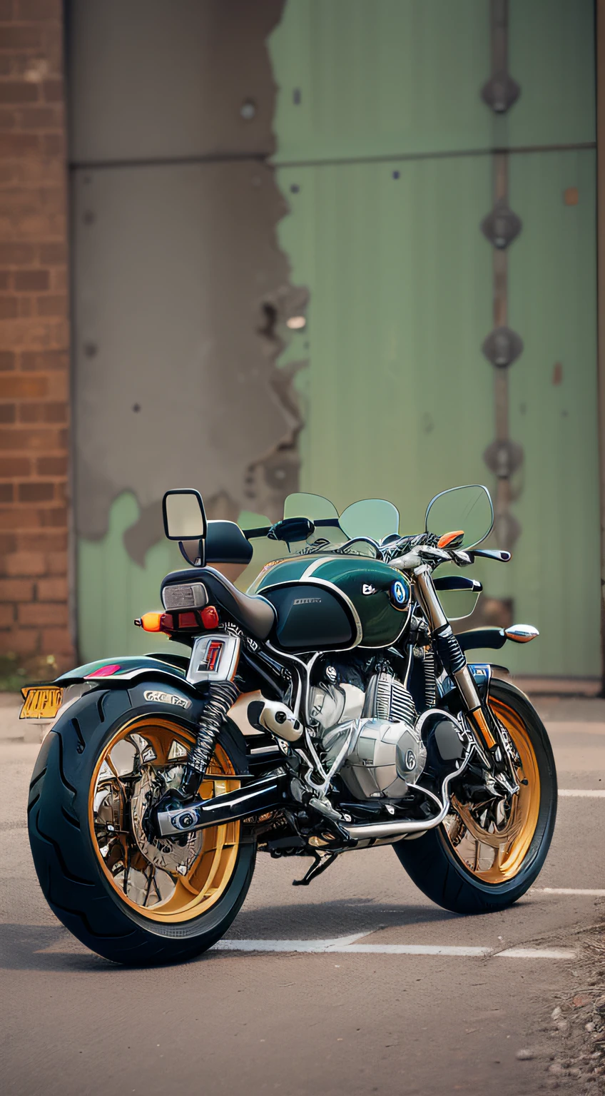 A BMW large-displacement motorcycle