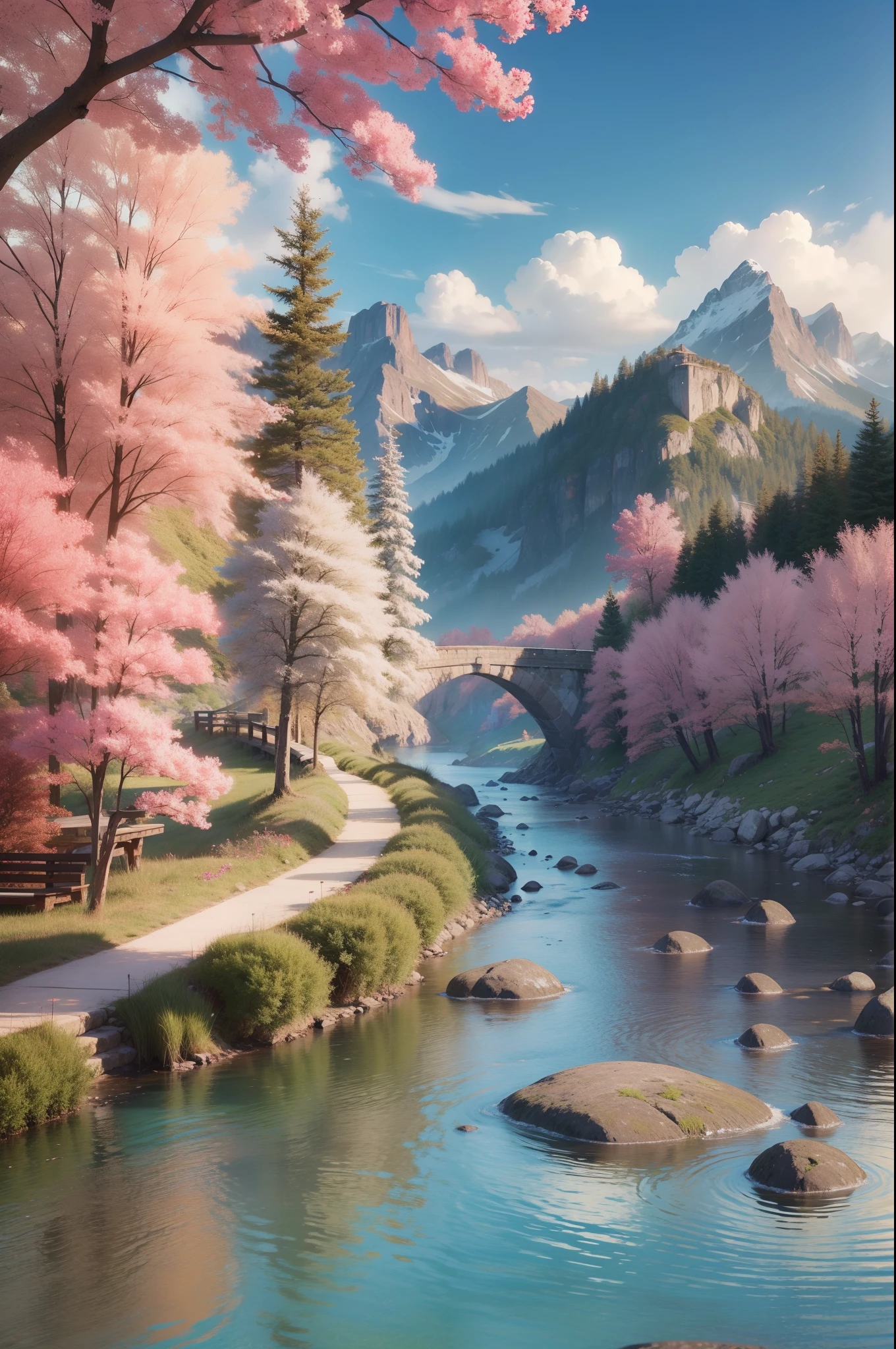 Quiet feeling、Feel good、Mountains and rivers、The are beautiful、Realistic colors、high-definition picture quality