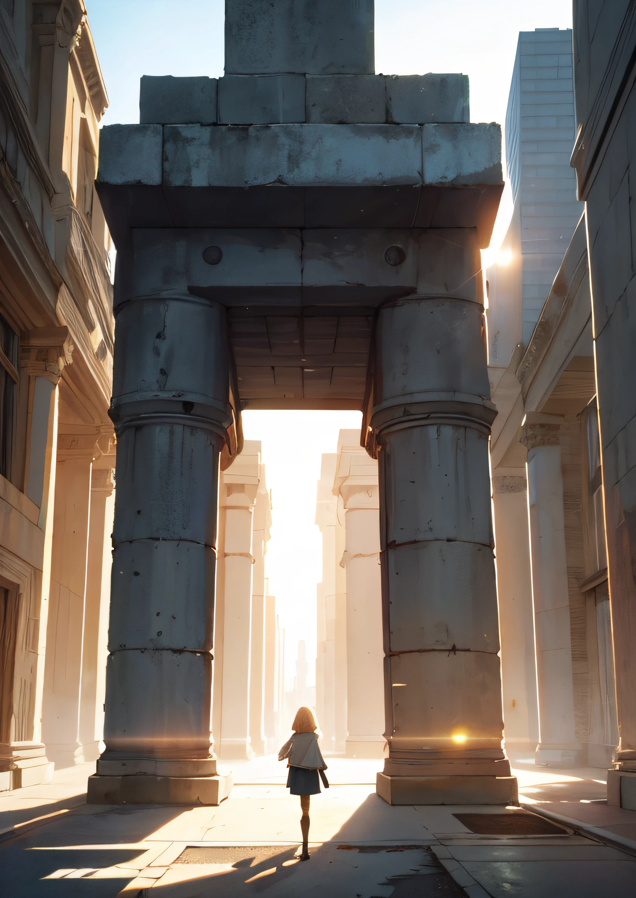 absurdres, highres, ultra detailed, (1girl:1.3),
BREAK
golden hour, rim lighting, warm tones, sun flare, soft shadows, vibrant colors, hazy glow, painterly effect, dreamy atmosphere
BREAK
brutalist art, raw concrete, geometric forms, architectural sculptures, bold textures, industrial aesthetic, unadorned surfaces
BREAK
, historic events, cultural heritage, past eras, significant milestones, ancient artifacts, timeless stories