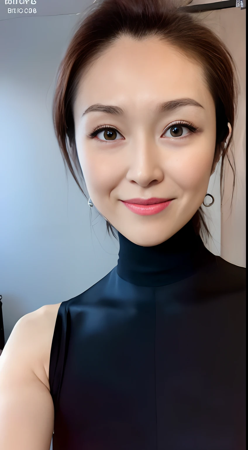 (top-quality)、A Japanese Lady、1girl in、A sexy:1.1、dark brown hair:1.1、(poneyTail、a wet body:1.3)、The sheen、ratex、wet suit、hyperdetailed face、detailed lips、A detailed eye、Angle from below
