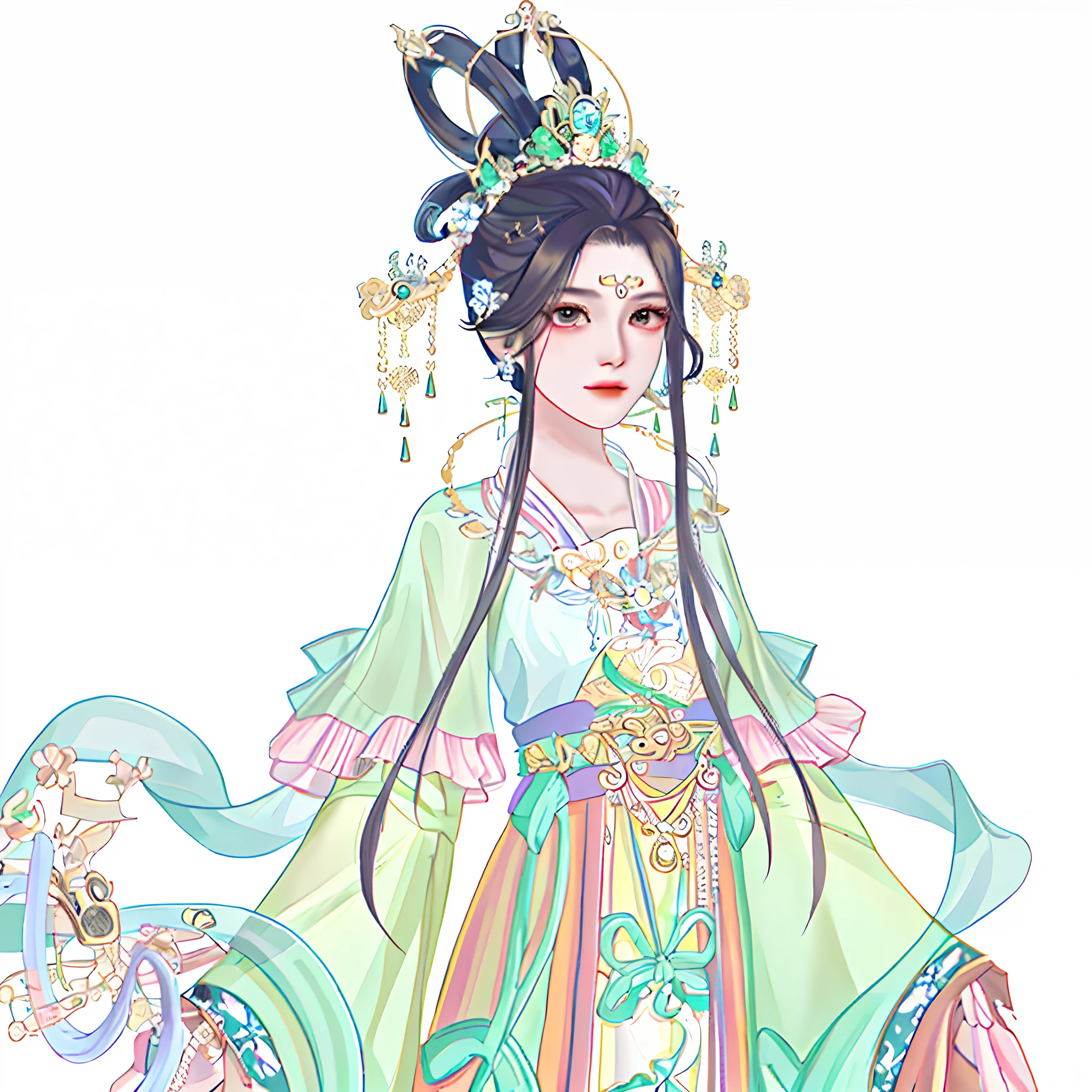 Western girl，Works of masters，Best picture quality，Higher quality，high detal， 超高分辨率， 8K分辨率， depth of fields， cinematic photogtaphy， intricately details， carefully， meticuloso， glorious， max detail， extreme beautiful， （（（1girll， 独奏）））， 18yr old，brunette color hair， long whitr hair， white skinned， A picture， tmasterpiece， （Best picture quality）， Higher quality， high detal， 超高分辨率， in a panoramic view， Exquisite facial features， s the perfect face