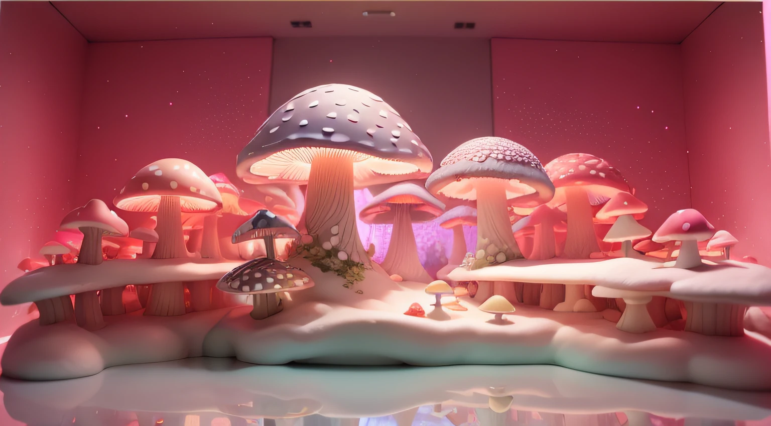Maquete. mushrooms neon. Maquete. mushrooms neon. Neve branca. Maquete. neon