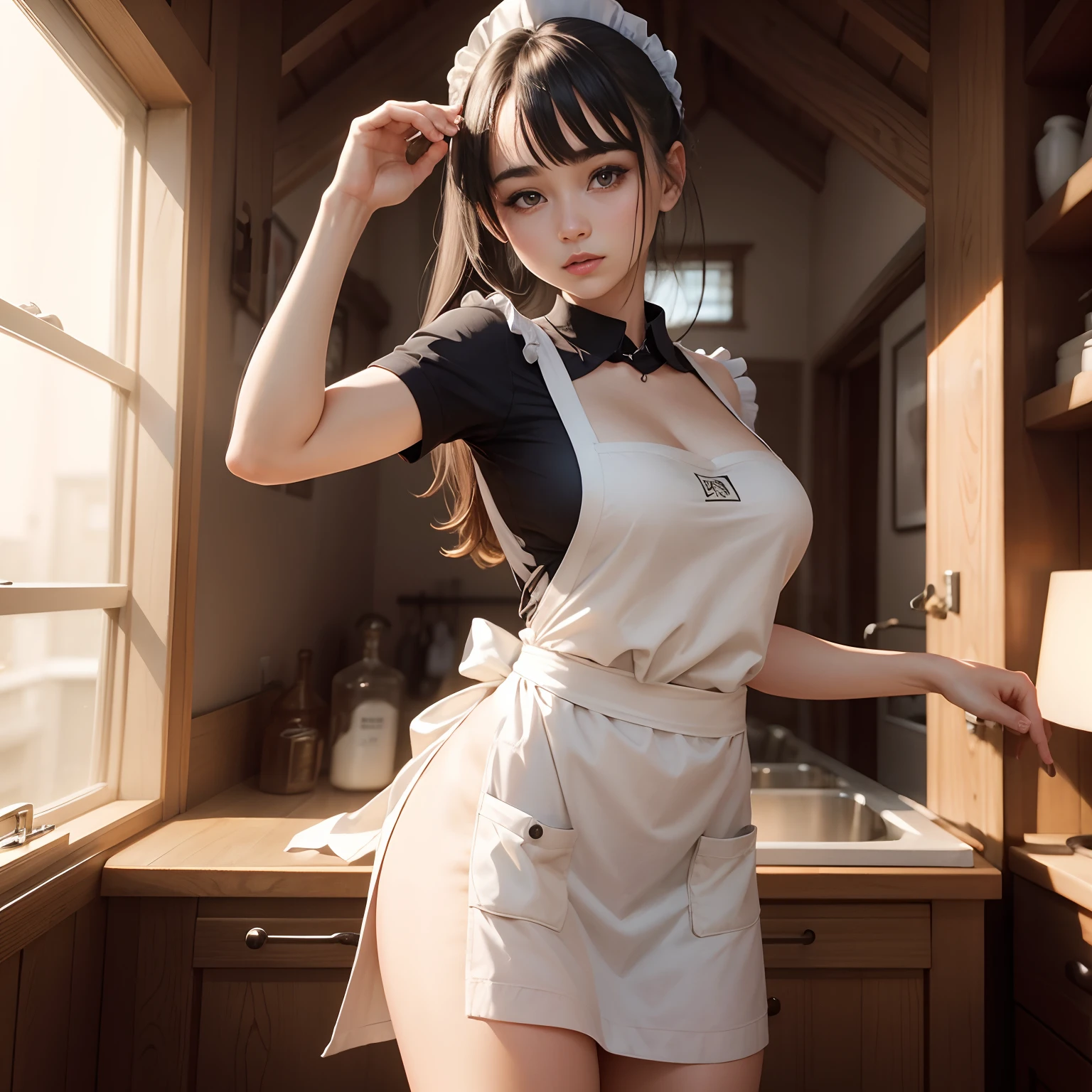 top-quality female pervert 25-years old vestments(Naked apron)