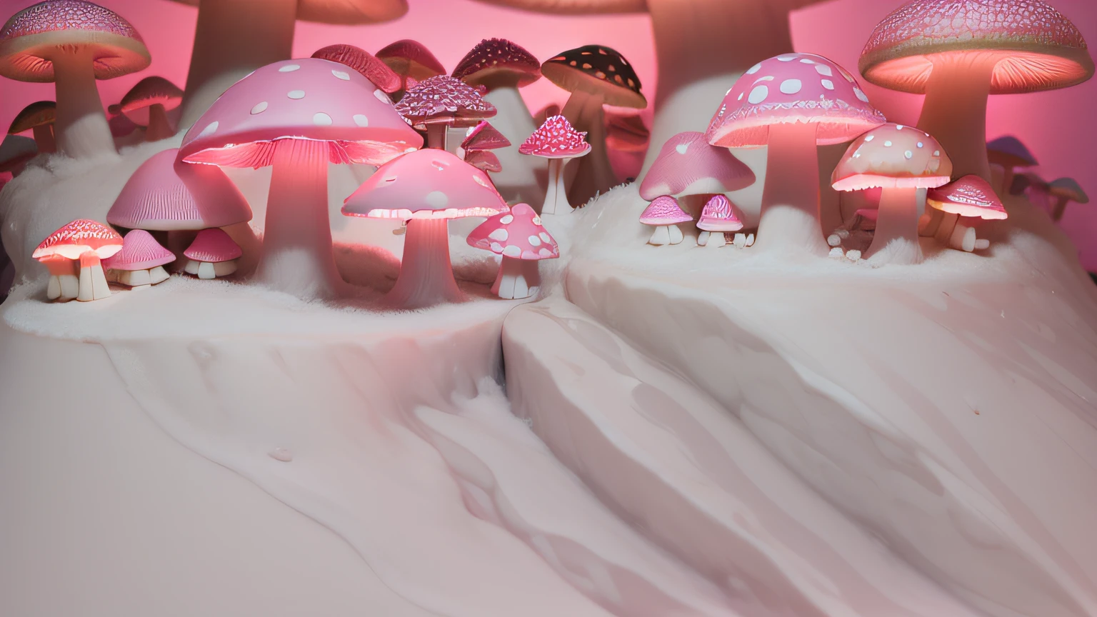 Maquete. mushrooms neon. Maquete. mushrooms neon. Neve branca. Maquete. neon
