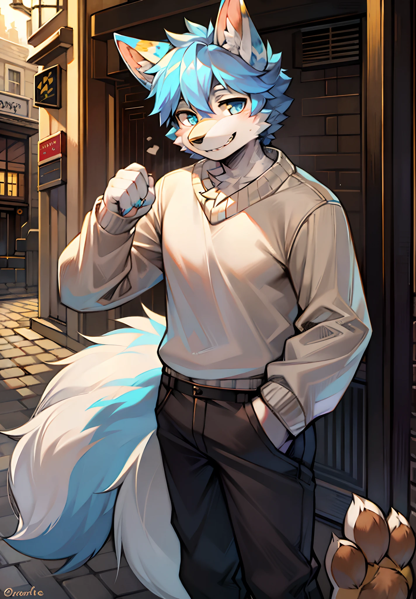 solo, kemono, femboy, light blue hair, blue eyes, naked, penis, ballsack, wear black stockings, standing side of car, park background, night time zackary911, (coffeesoda:1.1), hioshiru, zackary911, By buta99, good anatomy,