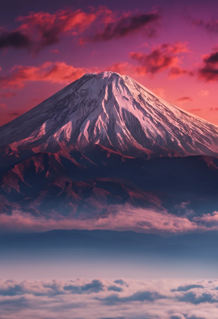 Sudden eruption of Mt. Fuji