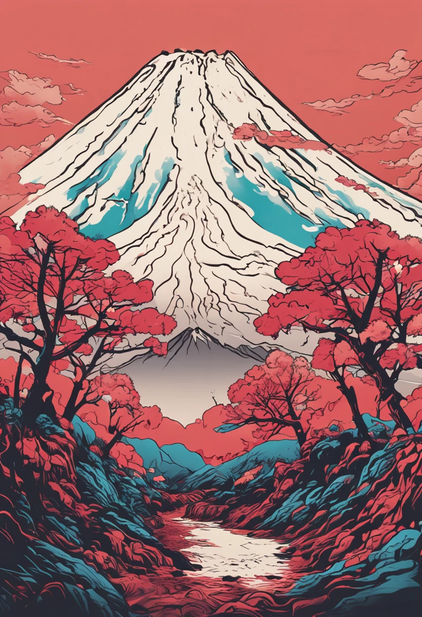 Sudden eruption of Mt. Fuji