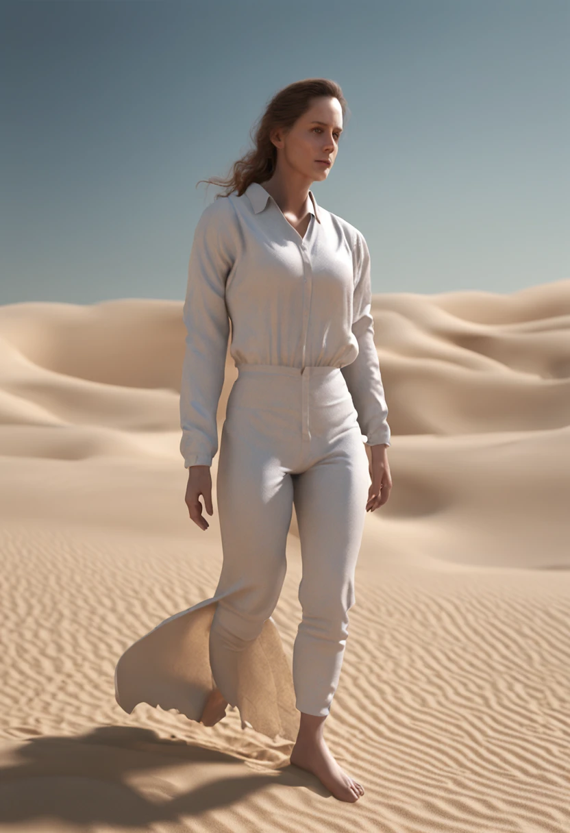 A realistic image of a European woman,full bodyesbian,Wear a white shirt translucent,dewpoint,In-house post-processing、Anisotropy Filtering、depth of fields、maximum definition and sharpness、Many-Layer Textures、Albedo e mapas Speculares、Surface coloring、Accurate simulation of light-material interactions、perfectly proportions、rendering by octane、Two-colored light、largeaperture、Low ISO、White balance、the rule of thirds、8K raw data