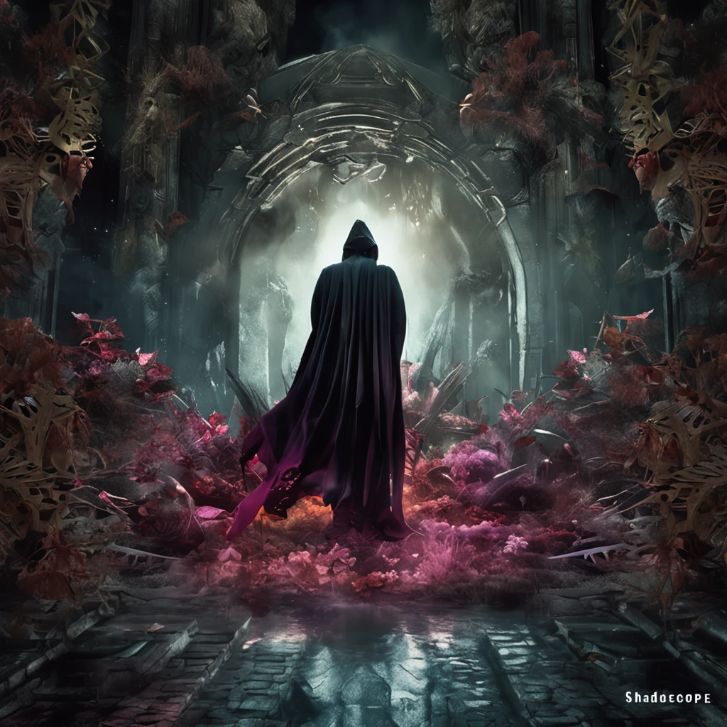 Best quality, Masterpiece, 超高分辨率, (photograph realistic:1.4), surrealism, Dream-like,fusionart, Shadowdancer, shadow magic, darkness control, stealth, shadowstep, umbral spells, hidden blade,