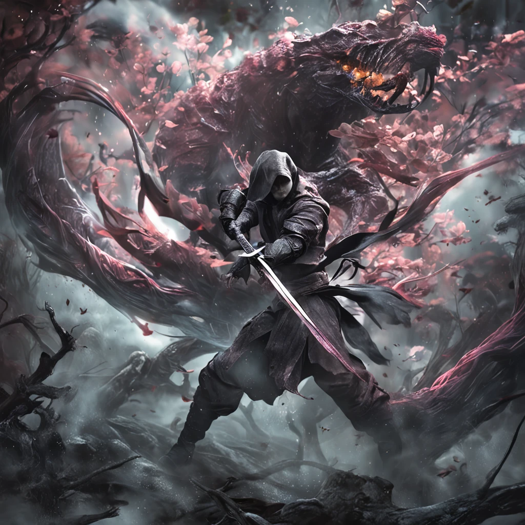 Best quality, Masterpiece, 超高分辨率, (photograph realistic:1.4), surrealism, Dream-like,fusionart, Shadowdancer, shadow magic, darkness control, stealth, shadowstep, umbral spells, hidden blade,
