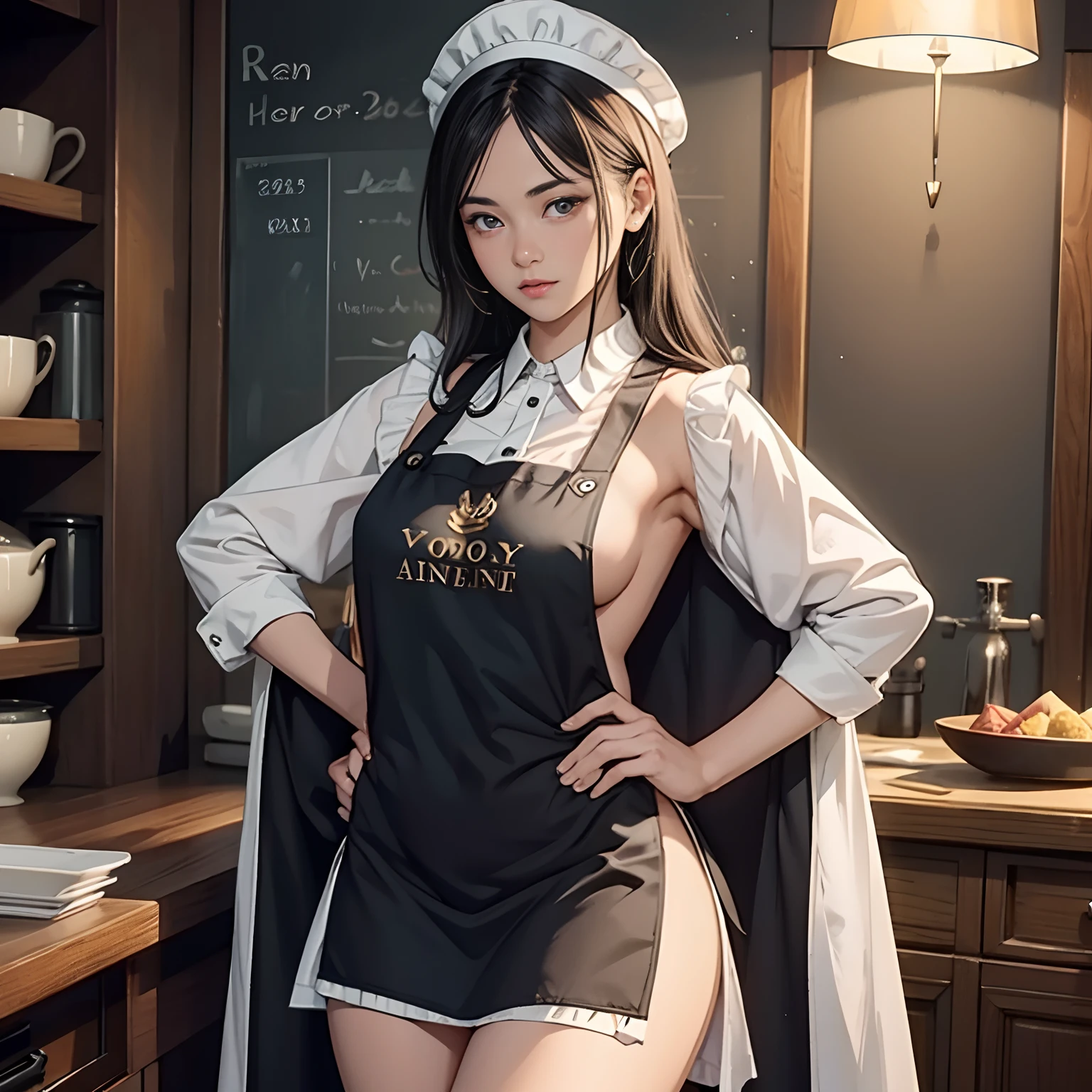 top-quality female pervert 25-years old vestments(NAKED Apron)