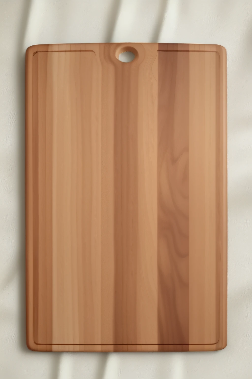 close up photo of an wooden cutting board from the top