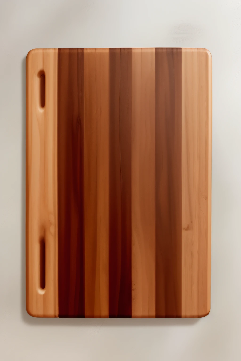 close up photo of an wooden cutting board from the top