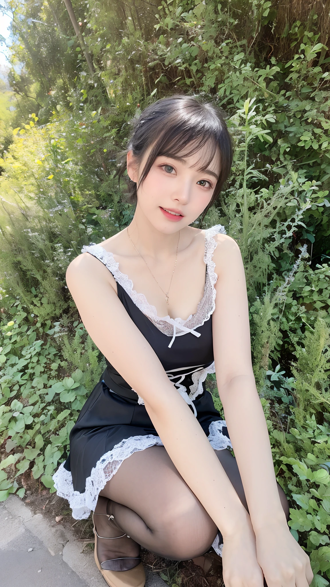 Photo quality,Masterpiece,Realistic,(14 year old cute Japanese girl:1.9),(Detailed young face:1.9),(Very embarrassed look:1.9),(Side view,Thin legs:1.9),((Wearing black Gothic Lolita fashion:1.9)),(Adult video package shoot:1.9),(Taking photos at the Comiket venue,Inner thigh visible:1.9),((Droopy eyes:1.9)),((Body type of a 14 year old girl,Small Tits:1.9)),(Cute school girl hairstyle:1.9),((Skinny Legs)),Very pale skin,Show your forehead,Detailed body,Detailed hands,No makeup