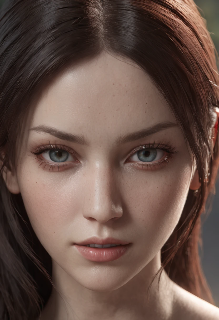 Final Fantasy Tifa, in the style of realistic and hyper detailed renderings,, Detailed eyes, Perfect eyes, Epic , A half body , Intricate design and details, Dramatic lighting, hyper photorealism, Photorealistic, Cinematic,cabelos preto e longos, Detailed face, Dramatic photo,epic photo,