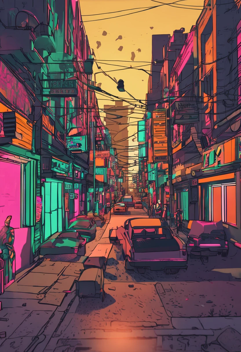 "Silent Streets, Louder Stories: Documenting Cities During the Pandemic", Vivacious, Clowncore, Golden Hour, long shot, Cinema4D rendering, Bokeh, props, Chromatic palettes colors, Green Academia, glowing lighting, Studio quality --ar 9:16