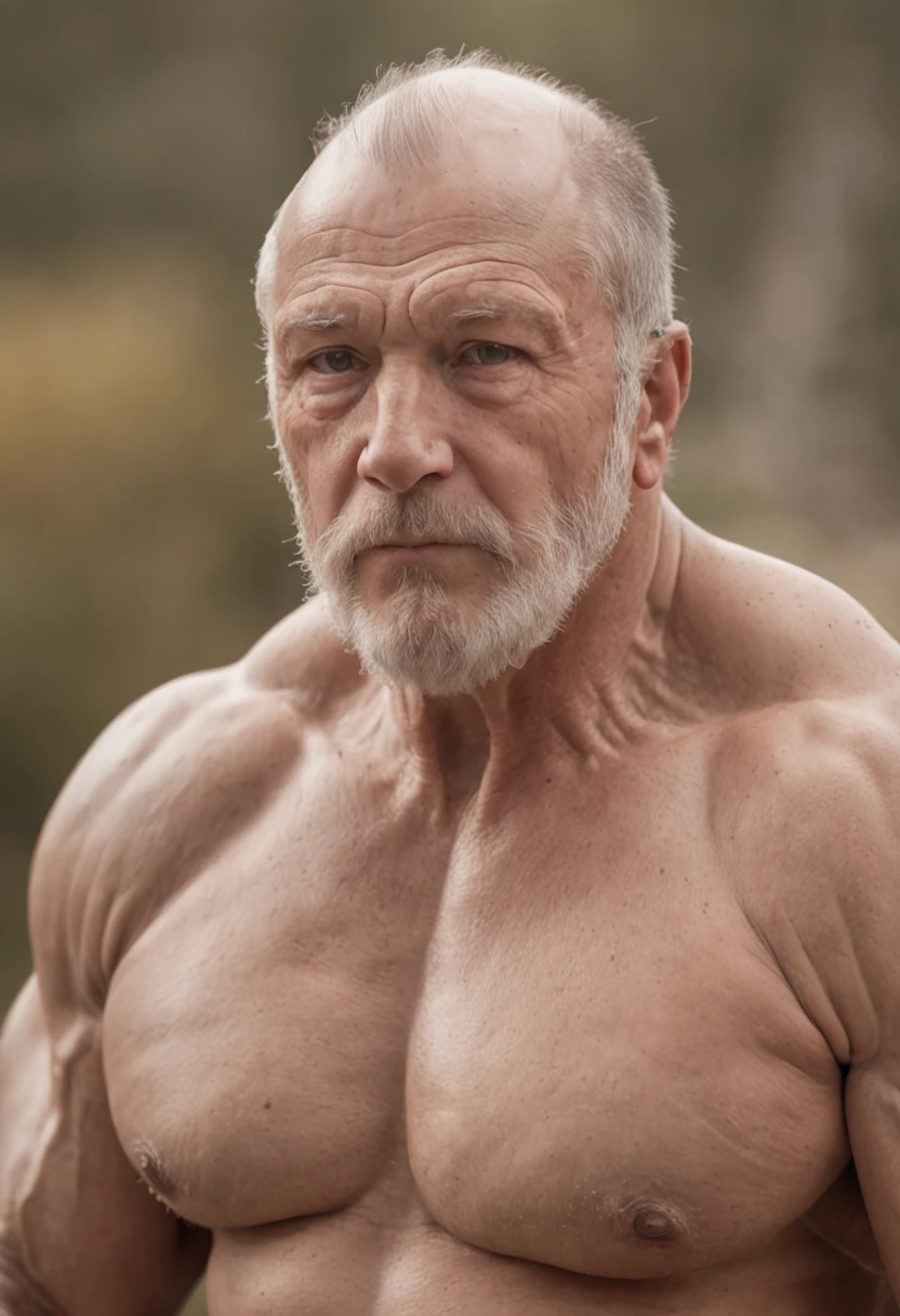 Big chest,muscle men,Strong bear,Realiy,A old man