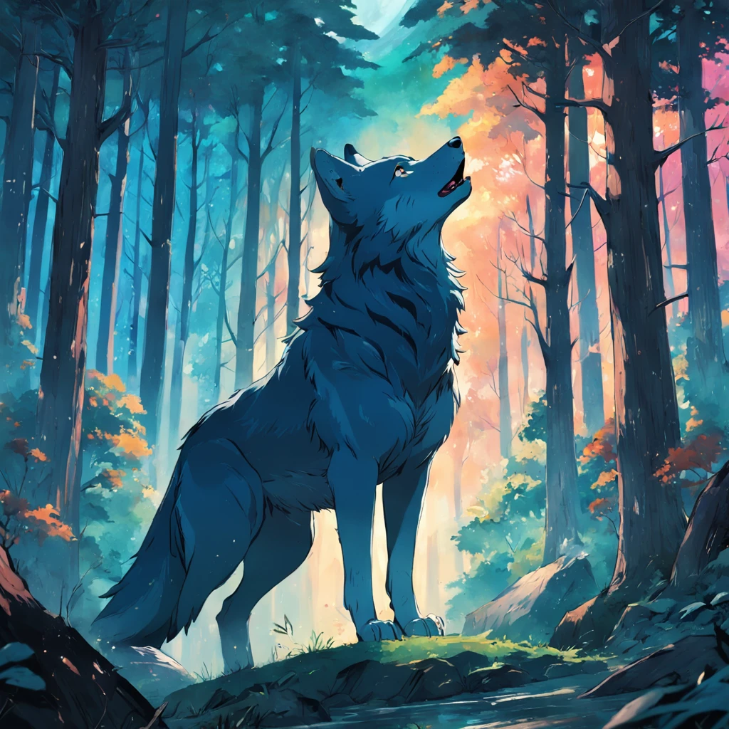 the Hero Wolf communicates with the animals in the forest