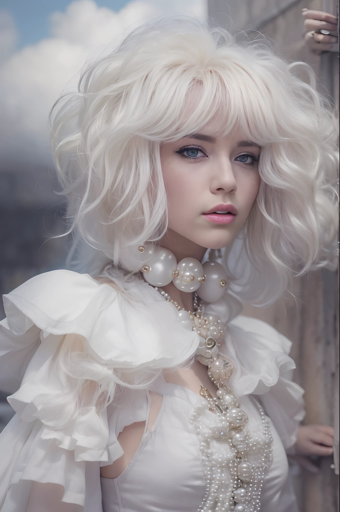 LifeImitate Cert
(masutepiece, Raw photo, Fashion Editorial)
femele, White wig, Boofang, dark shot, rokoko, LE SSERAFIM, Dress, pearls, Painted background, cloud
Faded, Film grain, Muted colors, Photography, Epic Realistic, (by Flanoir Boucher), Detailed face, Soft Focus