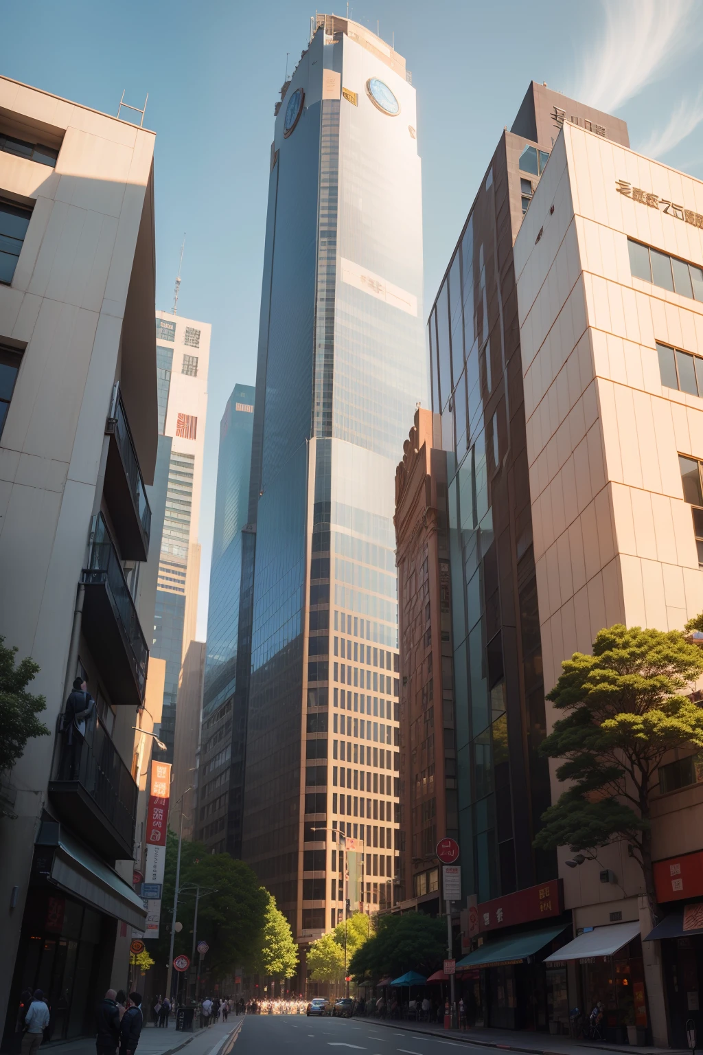 looking away up,Ten-meter-high city wall。The plaque contains three big characters of Sunset City。