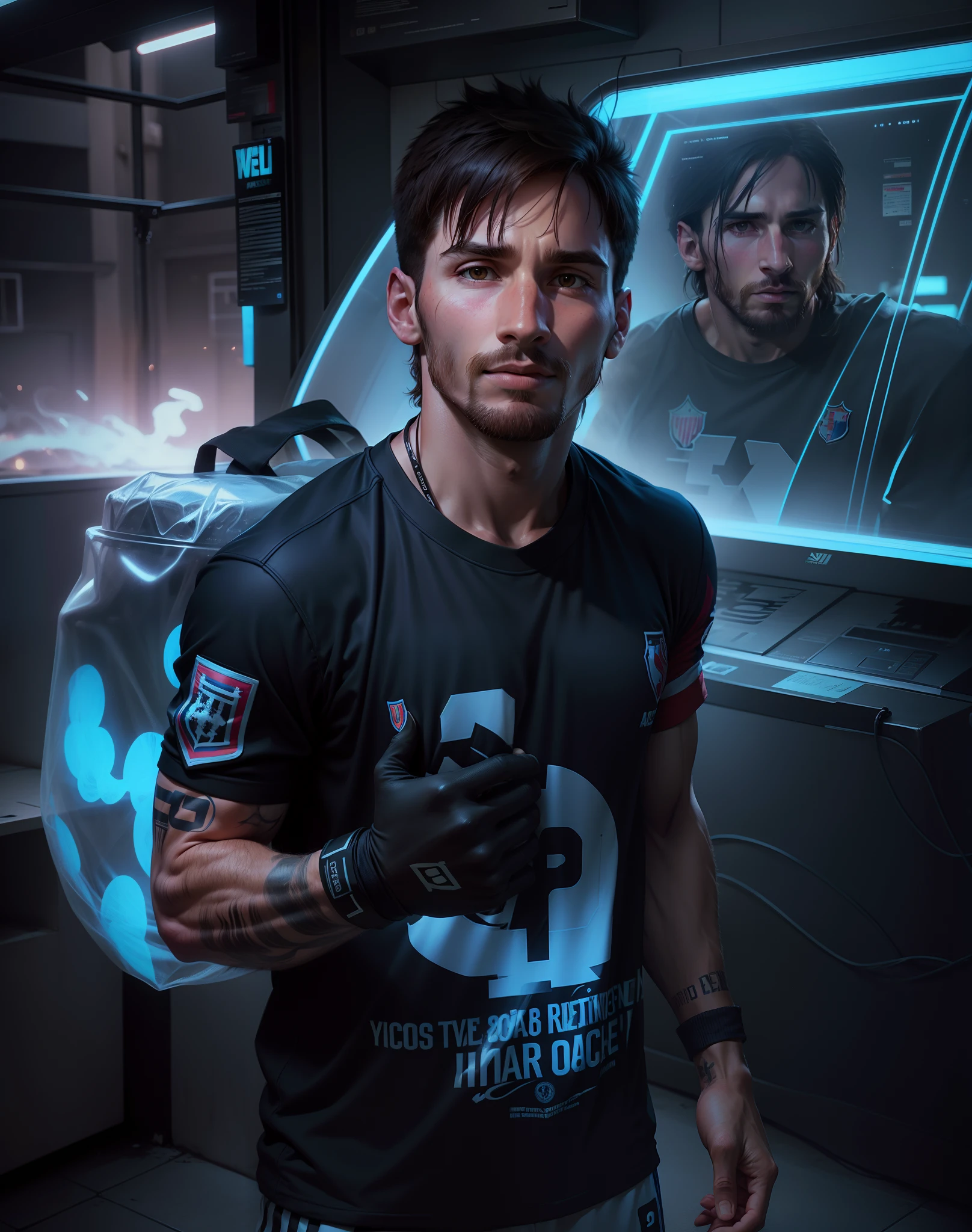 Face change to look like footballer Messi