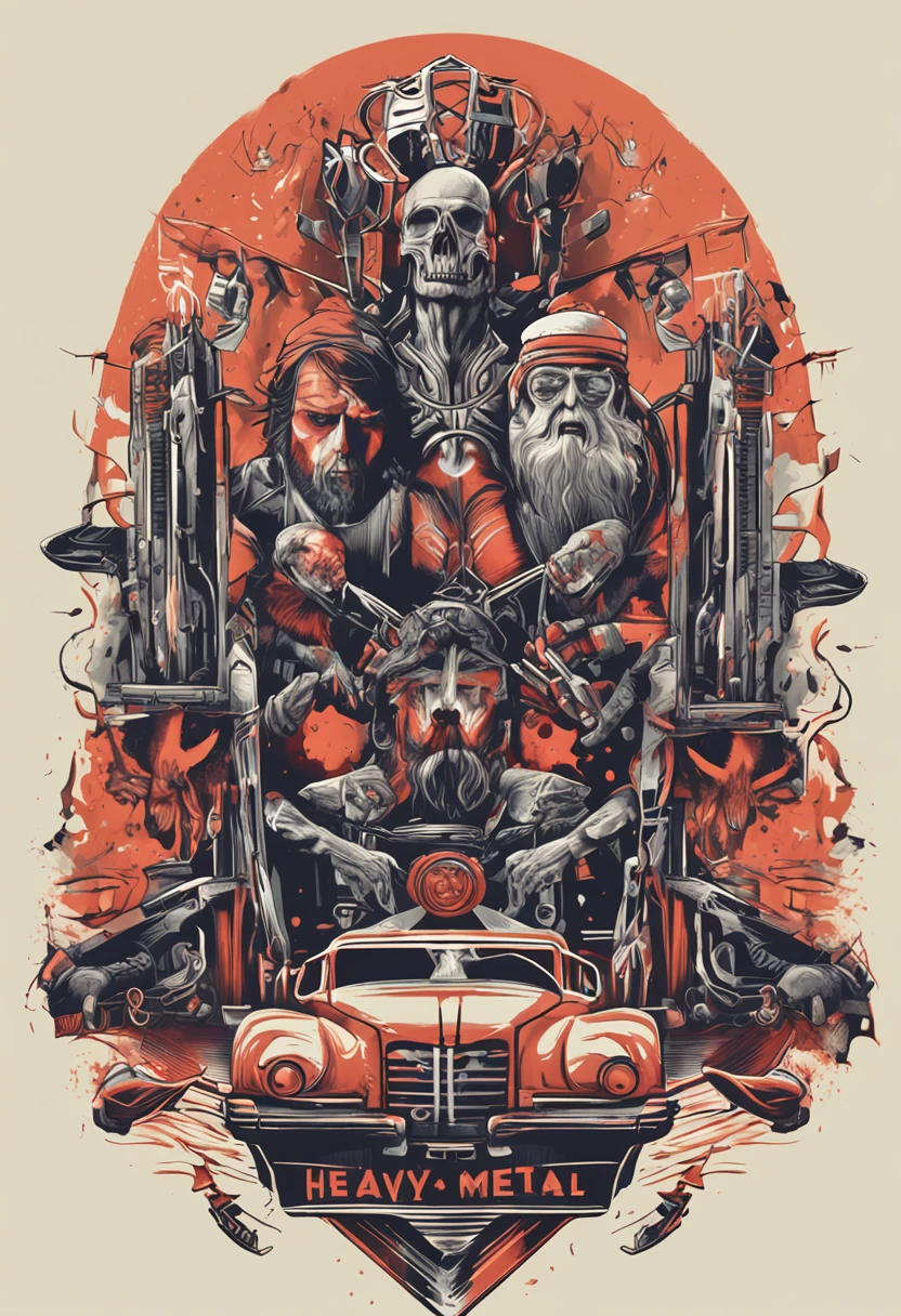 Heavy metal T-shirt design
