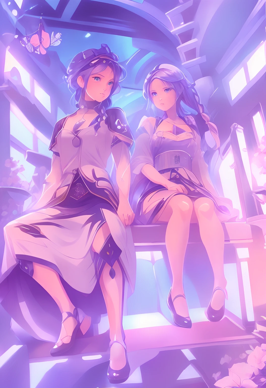 Anime girl with blue eyes and butterfly hair, artwork in the style of guweiz, adorable digital painting, cute detailed digital art, detailed portrait of anime girl, detailed digital anime art, Portrait of Cute Anime Girl, kawaii realistic portrait, highly detailed 4k digital art, stunning anime face portrait, cute anime girl portrait, portrait anime girl, Beautiful anime portrait