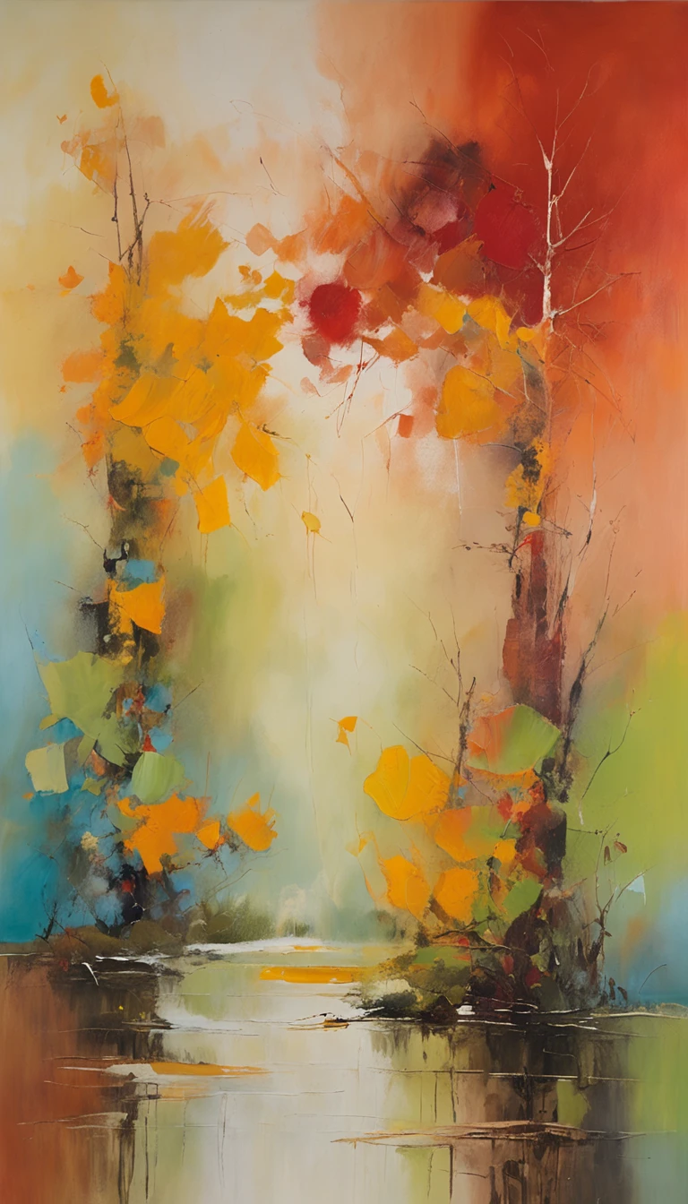autumnal,falling leaf,Singing girl