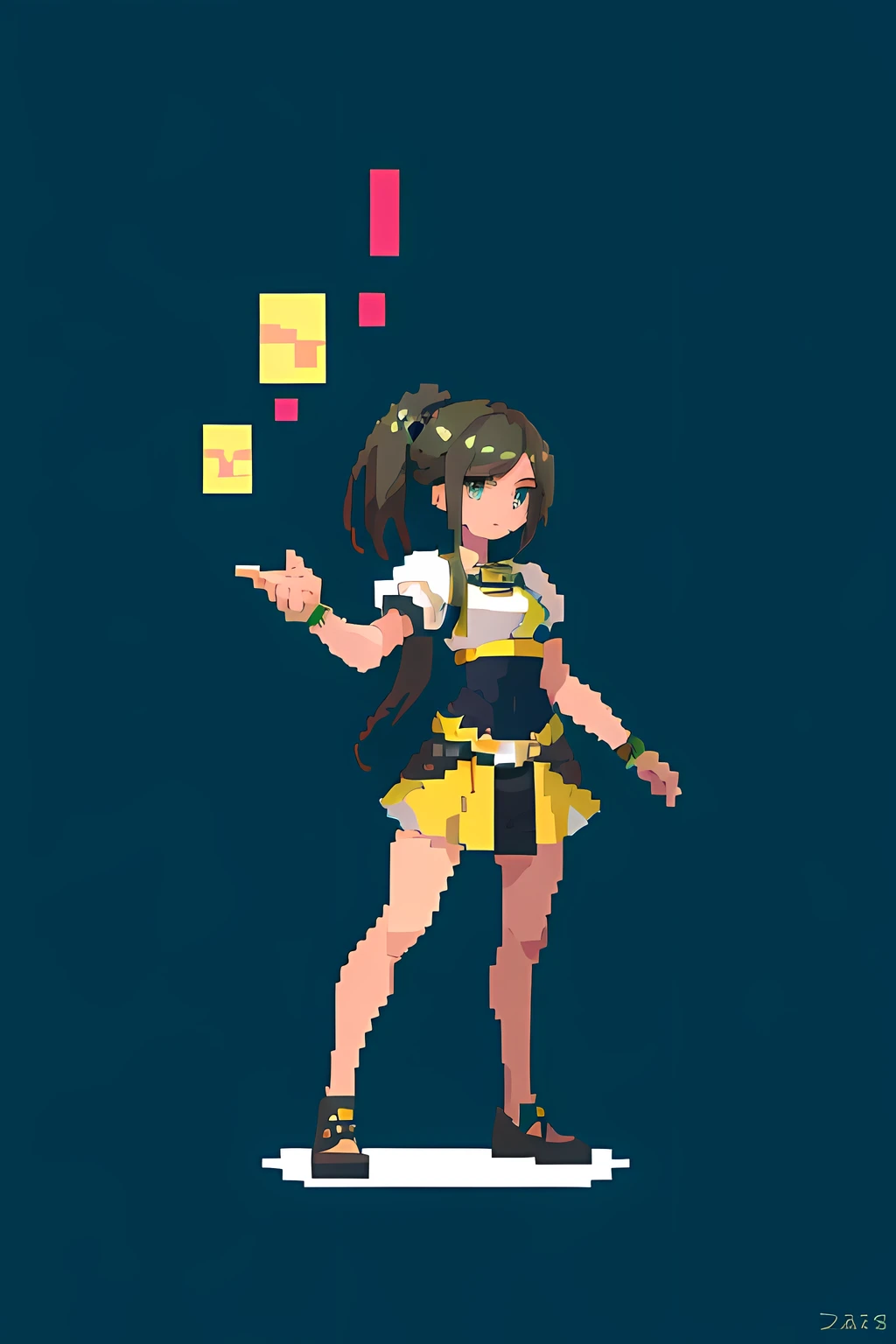 (masterpiece, top quality, best quality), pixel,pixel art,1girl,full body