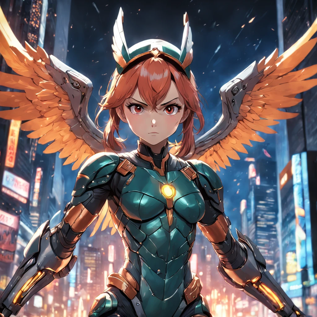 Realistic depiction of an advanced cybersuit, Hawkgirl из DC Comics