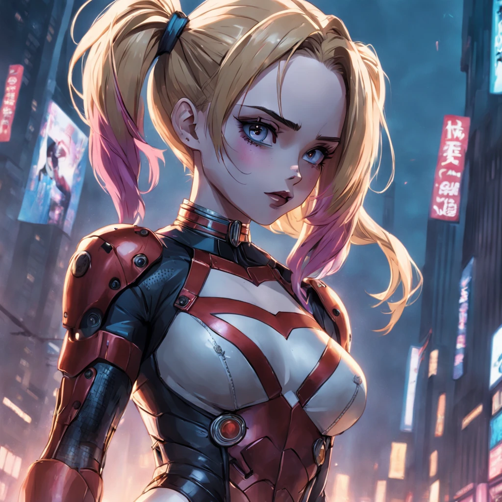 Realistic depiction of an advanced cybersuit, Harley Quinn из DC Comics